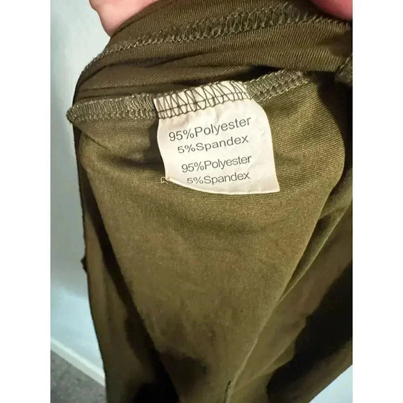 Grace Karin Cinched Olive Long Sleeve Dress XXL - Picture 8 of 10